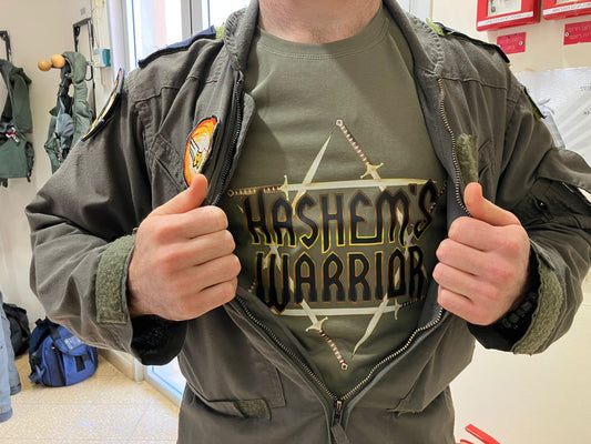 Hashem’s Warrior Logo Tee – Army Green with Star Emblem