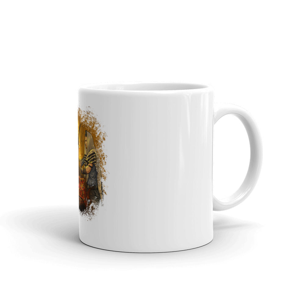 White glossy mug